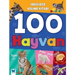 İNGİLİZCE KELİME KİTABI 100 HAYVAN - MAVİ KELEBEK