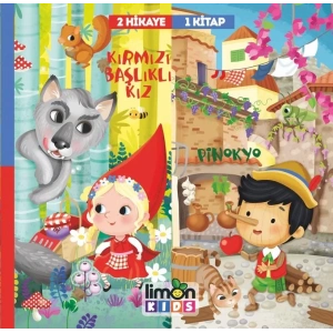 2 HİKAYE 1 KİTAP KIRMIZI BAŞLIKLI KIZ-PİNOKYO
