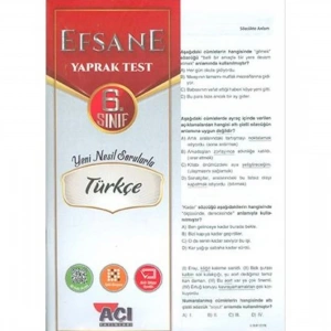 AÇI 6.SINIF TÜRKÇE YAPRAK TESTİ