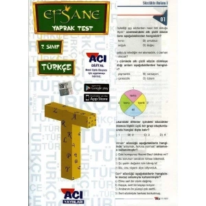 AÇI 7.SINIF TÜRKÇE YAPRAK TEST
