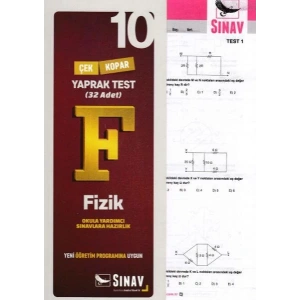 SINAV 10.SINIF FİZİK YAPRAK TEST