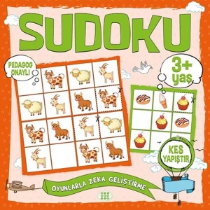 ÇOCUKLAR İÇİN SUDOKU - KES YAPIŞTIR - 3+ YAŞ - DOKUZ YAYINLARI