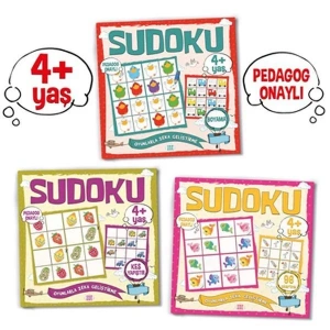 ÇOCUKLAR İÇİN SUDOKU SETİ - 4+ YAŞ (3 KİTAP TAKIM) - DOKUZ YAYINLARI
