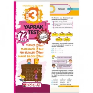 ANALİZ 3.SINIF TÜM DERSLER YAPRAK TEST