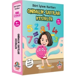 ONDALIK SAYILAR KESİRLER 9+ DÖRT İŞLEM KARTLARI-