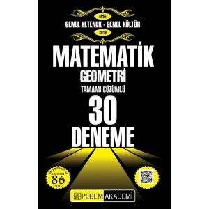 PEGEM KPSS MATEMATİK GEOMETRİ 30 DENEME 2019