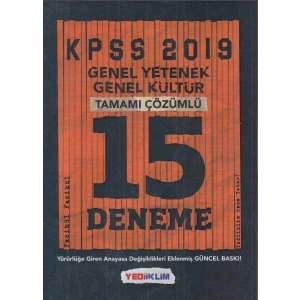 YEDİİKLİM KPSS GKGY 15 DENEME 2019 ÇÖZÜMLÜ