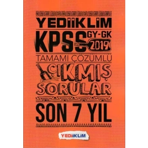 YEDİİKLİM KPSS GKGY SON 7 YIL ÇIKMIŞ SORULAR 2019