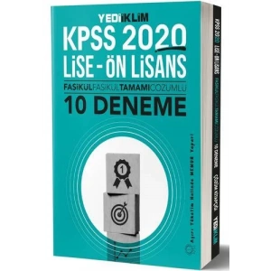 YEDİİKLİM KPSS 2020 LİSE ÖNLİSANS 10 DENEME