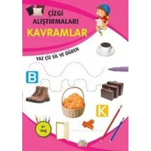 KAVRAMLAR ÇİZGİ ALIŞTIRMALARI YAZ SİL - 0-6 YAŞ