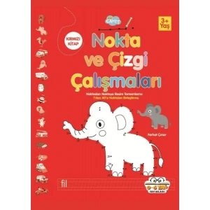 NOKTA VE ÇİZGİ ÇALIŞMALARI KIRMIZI KİTAP - 0-6 YAŞ