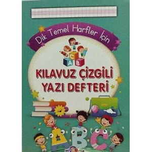 MAVİ BONCUK DİK TEMEL HARFLER KILAVUZ ÇİZGİLİ YAZI DEFTERİ