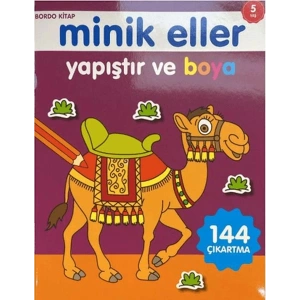 Minik Eller Yapıştır Ve Boya Bordo Kitap 0-6 Yaş Yayınları