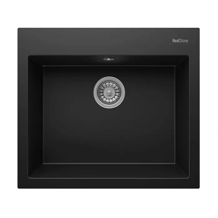 Real Stone K002 Didym 60 Antrasit Granit Tezgah Ustu Eviye 60X53 Cm