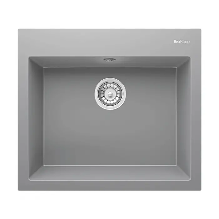 Real Stone K002 Didym 60 Antrasit Granit Tezgah Ustu Eviye 60X53 Cm