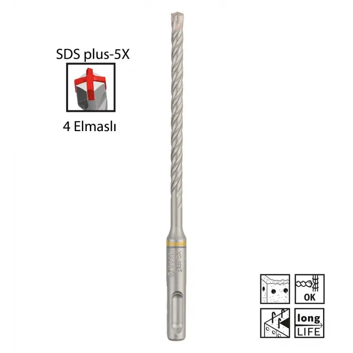 BOSCH SDS-PLUS -5X K DELİCİ UCU 6*160 MM
