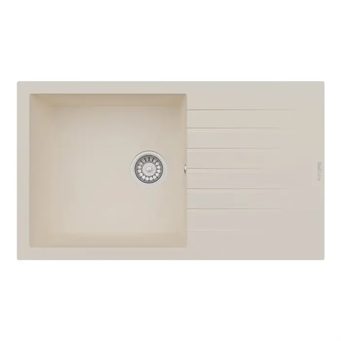 Real P014 LOADİKYA 86 XL Siyah Krem Mutfak Eviyesi 86X50 cm