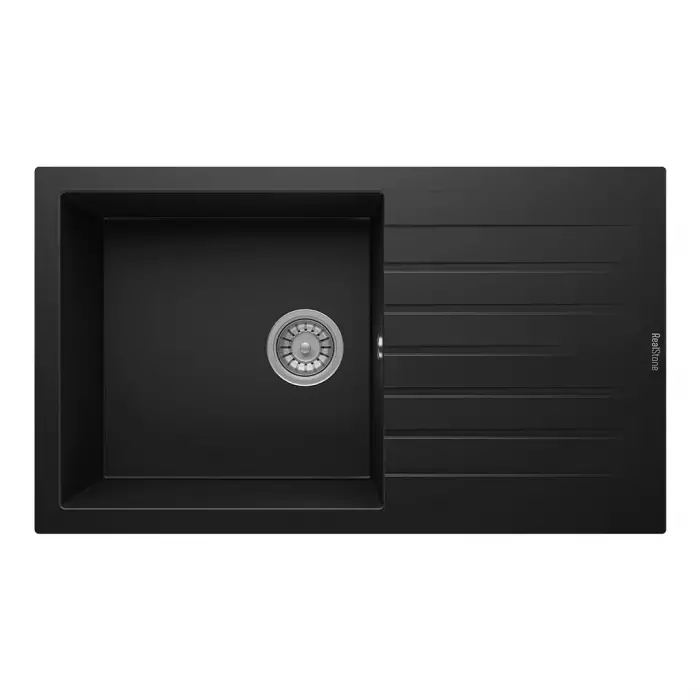 Real P014 LOADİKYA 86 XL Siyah Granit Mutfak Eviyesi 86X50 cm