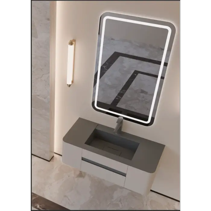 Real Stone FLATSTONE ETAJERLİ GRANİT BANYO LAVABOSU