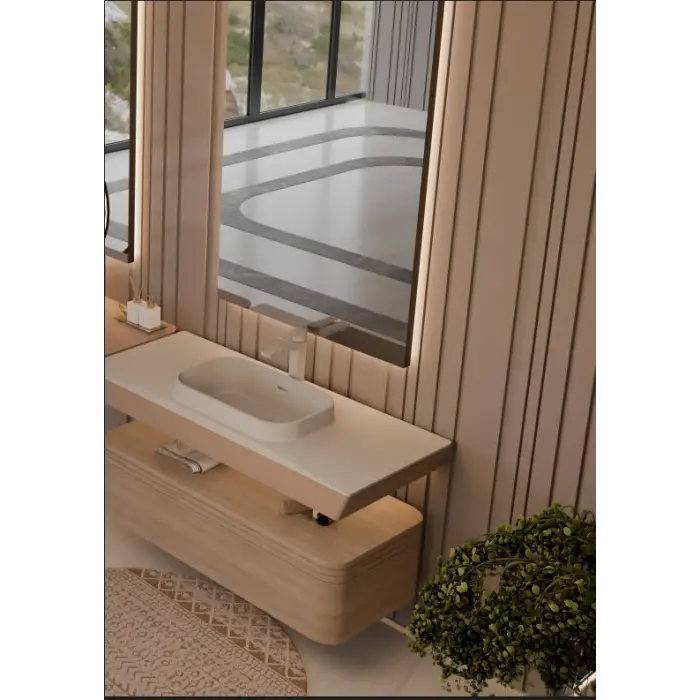 Real Stone PURE Etajerli Granit Banyo Lavabo