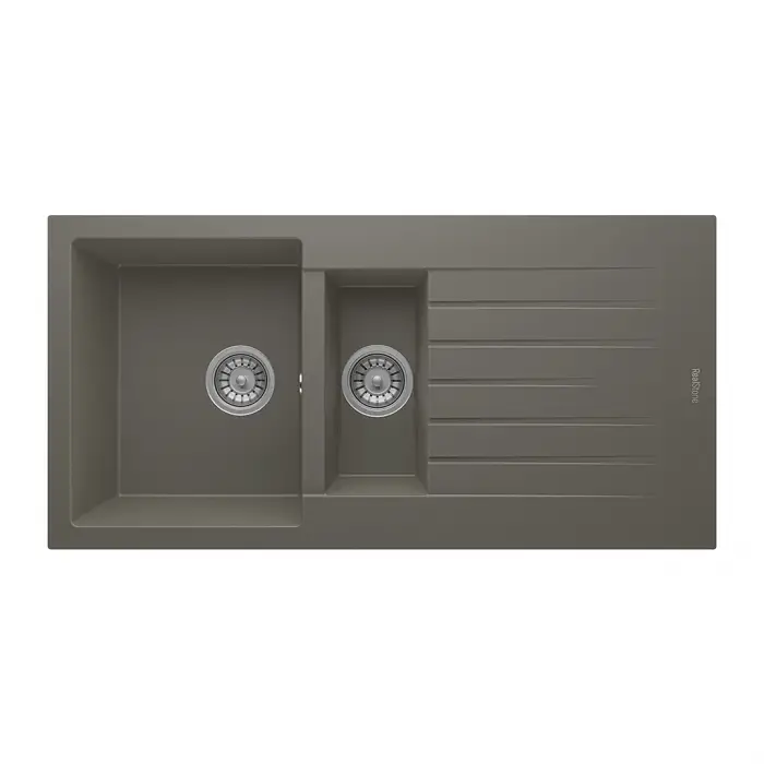 RealStone Troya P005 100 Tezgah Üstü Gri Granit Eviye