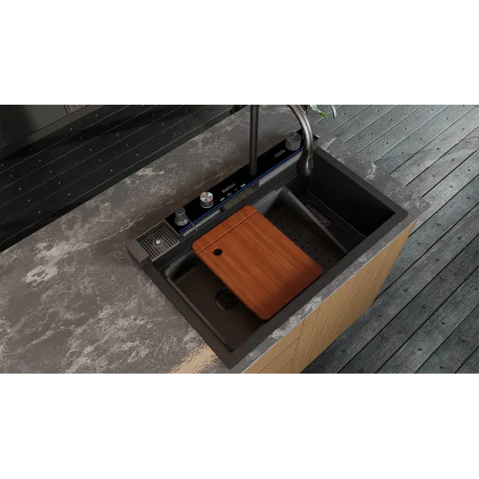 RealStone Victoria Granit Krem Akıllı Eviye
