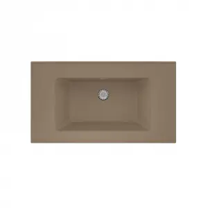 Real Stone Zenıth 80 Etajerli Cappuccino Granit Banyo Lavabosu 80x45 Cappuccino