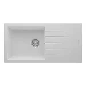 RealStone Assos P011 86 XL Tezgah Üstü Beyaz Granit Eviye