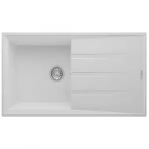 RealStone P012 Efes 100 Tezgah Üstü Beyaz Granit Eviye