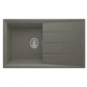 RealStone P012 Efes 100 Tezgah Üstü Gri Granit Eviye