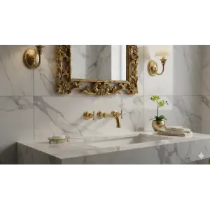 KALE VİCTORİAN LAVABO BATARYASI (3 DELİKLİ)ALTIN