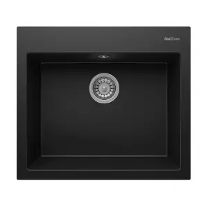 Real Stone K002 Didym 60 Antrasit Granit Tezgah Ustu Eviye 60X53 Cm