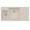 RealStone P022 Aspendos 1.5 Gözlü Tezgah Üstü Siyah Granit Eviye 100x50