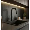 Real Stone Steep 45×40 Siyah Granit Mutfak Eviyesi