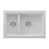 RealStone Bergama P018 1.5 Gözlü Beyaz Granit Eviye