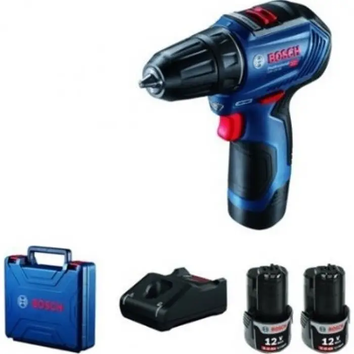 BOSCH GSR 12V-30 ÇİFT AKÜLÜ 2 AH VİDALAMA MAKİNESİ