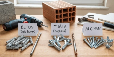 Tablonuz veya TVniz Yere Düşmesin: Hangi Duvara Hangi Dübel Kullanılır?