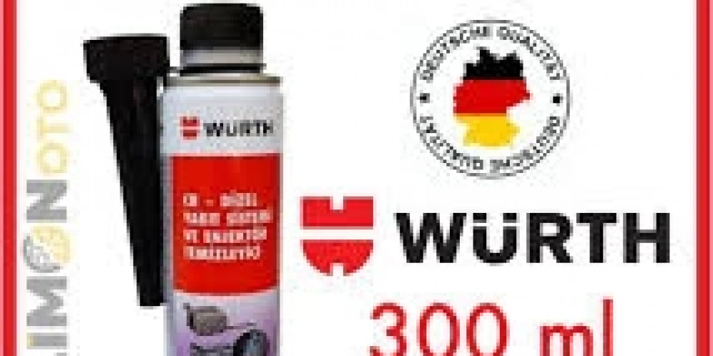 WÜRTH Dizel Yakıt Sistemi ve Enjektör Temizleyici 300 ml: Aracınızın Performansını Zirveye Taşıyın