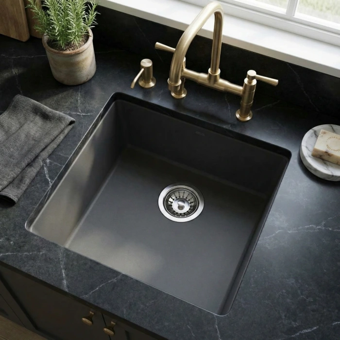 Real Stone Steep 45×40 Antrasit Granit Eviye