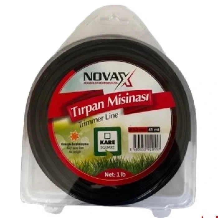 NOVAX TIRPAN MİSİNA KARE SİYAH 3,3 MM 41 MT.