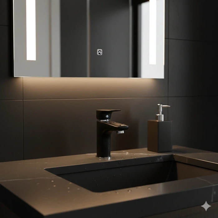 ECA AR FİA LAVABO BATARYASI MAT SİYAH