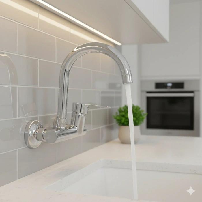 Gms Çağla Mix Üstten Borulu Aplike Eviye Bataryası