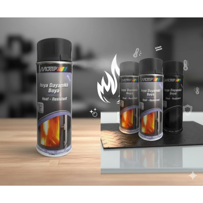 MOTİP ISIYA DAYANIKLI SİYAH BOYA 400 ML