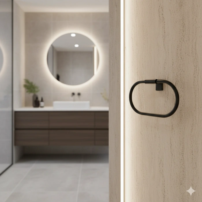 PREMİUM YUVARLAK HAVLULUK (MAT SİYAH)