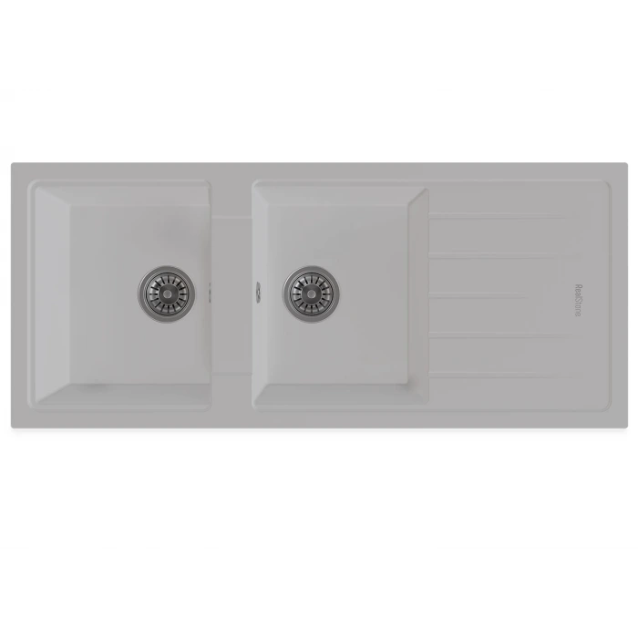 Real Stone P021 Esila Çift Gözlü Granit Mutfak Eviyesi 116.5 X 50 Cm