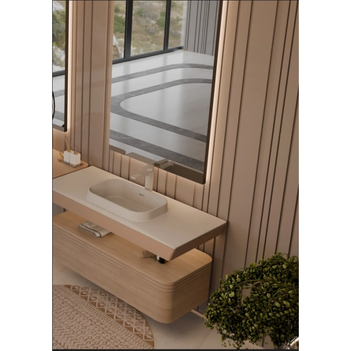 Real Stone PURE Etajerli Granit Banyo Lavabo