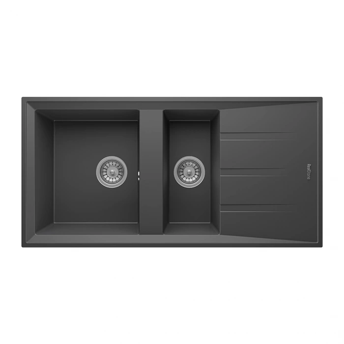 RealStone P013 Salda 100 1.5 Gözlü Antrasit Granit Eviye