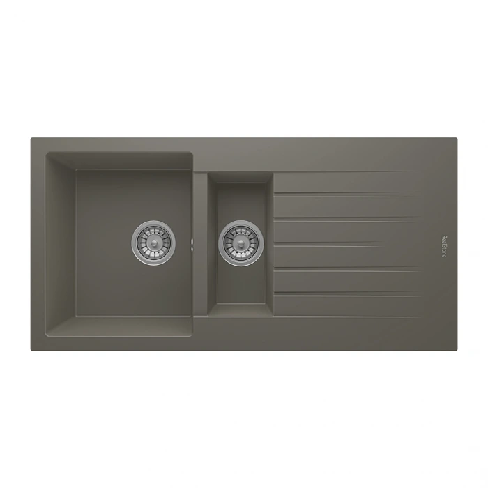 RealStone Troya P005 100 Tezgah Üstü Gri Granit Eviye