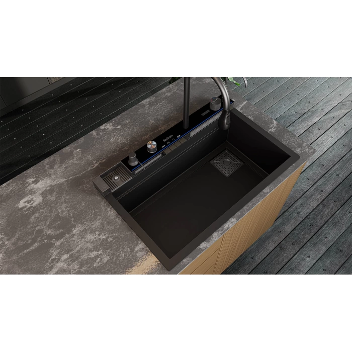 RealStone Victoria Granit Siyah Akıllı Eviye