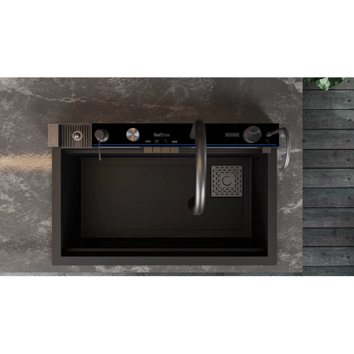 RealStone Victoria Granit Siyah Akıllı Eviye